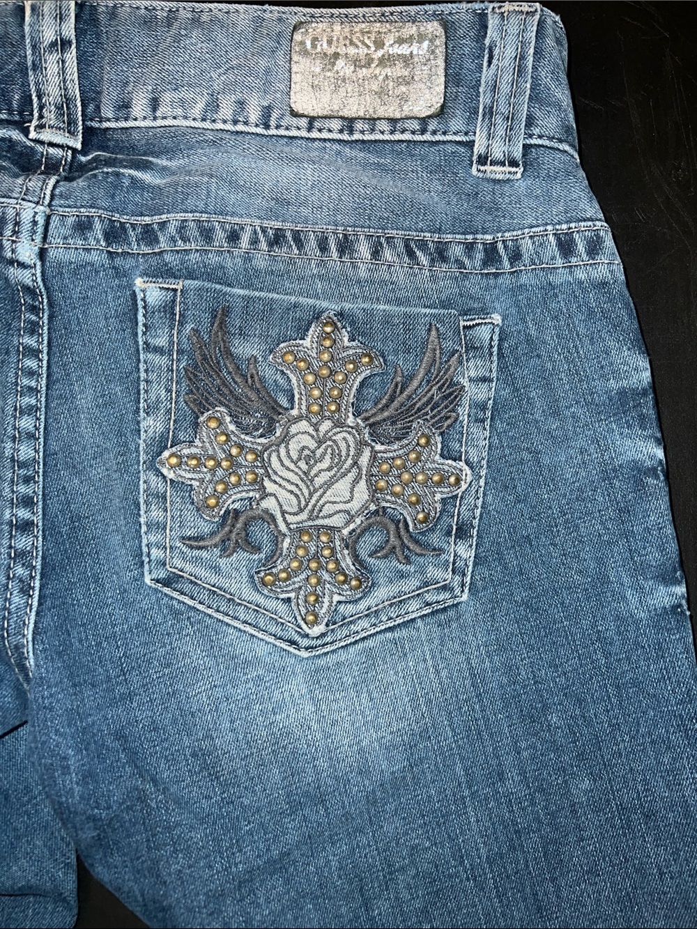 Guess Light Blue Skinny Jeans - Faded Denim - Picture 7 of 8